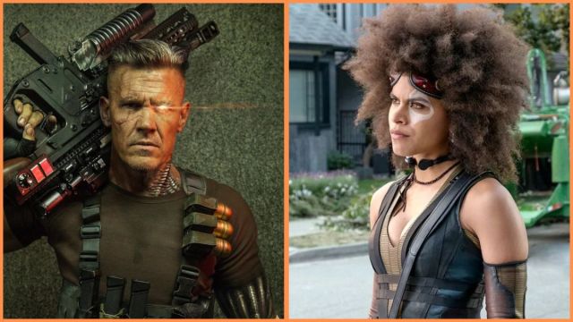 Josh Brolin as Cable and Zazie Beetz as Domino in Deadpool 2
