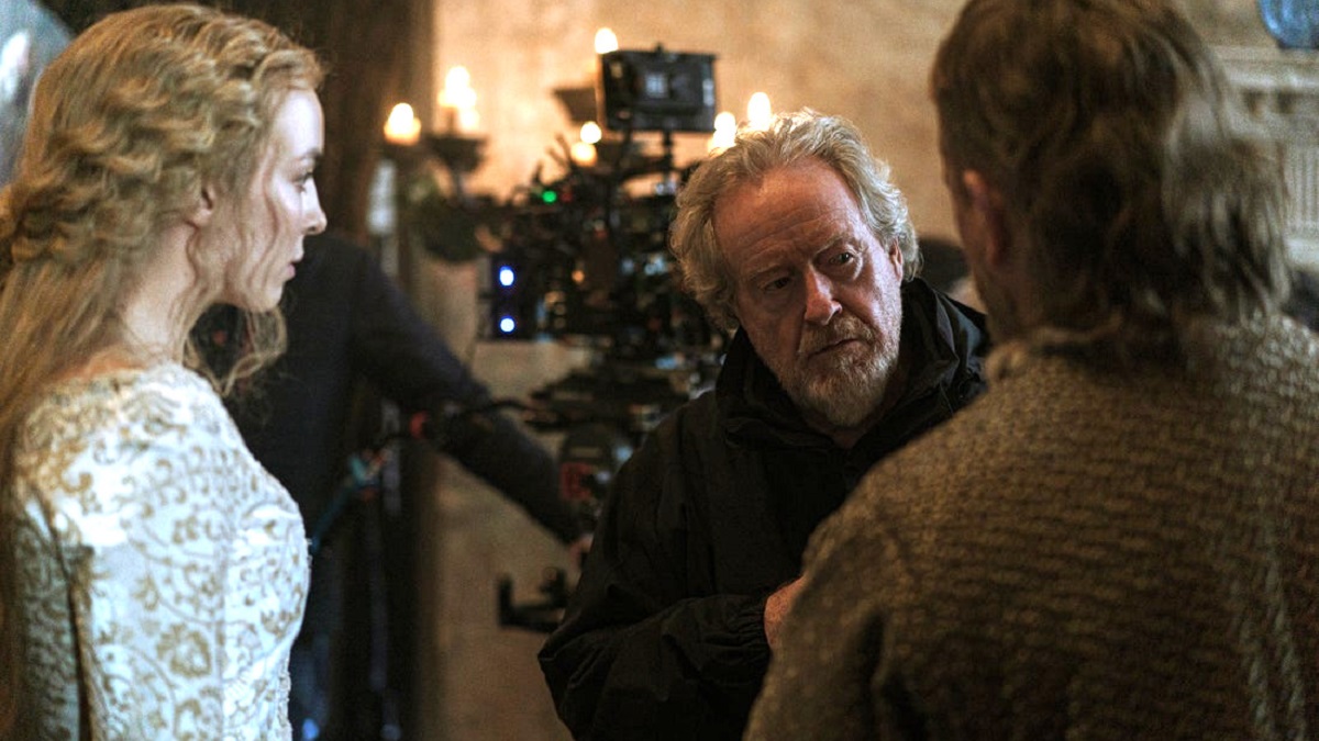 Ridley Scott directing 'The Last Duel'
