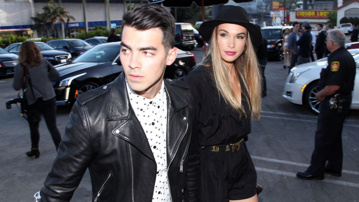 LOS ANGELES, CA - JUNE 19: Musician Joe Jonas and Blanda Eggenschwiler arrive at Kelly Osbourne Hosts Cadillac and Refinery29 Launch Party at Hyde On Sunset on June 19, 2014 in Los Angeles, California. (Photo by Paul Redmond/WireImage)