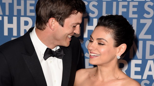 MOUNTAIN VIEW, CA - DECEMBER 03: Actors Ashton Kutcher (L) and Mila Kunis attend the 2018 Breakthrough Prize at NASA Ames Research Center on December 3, 2017 in Mountain View, California.