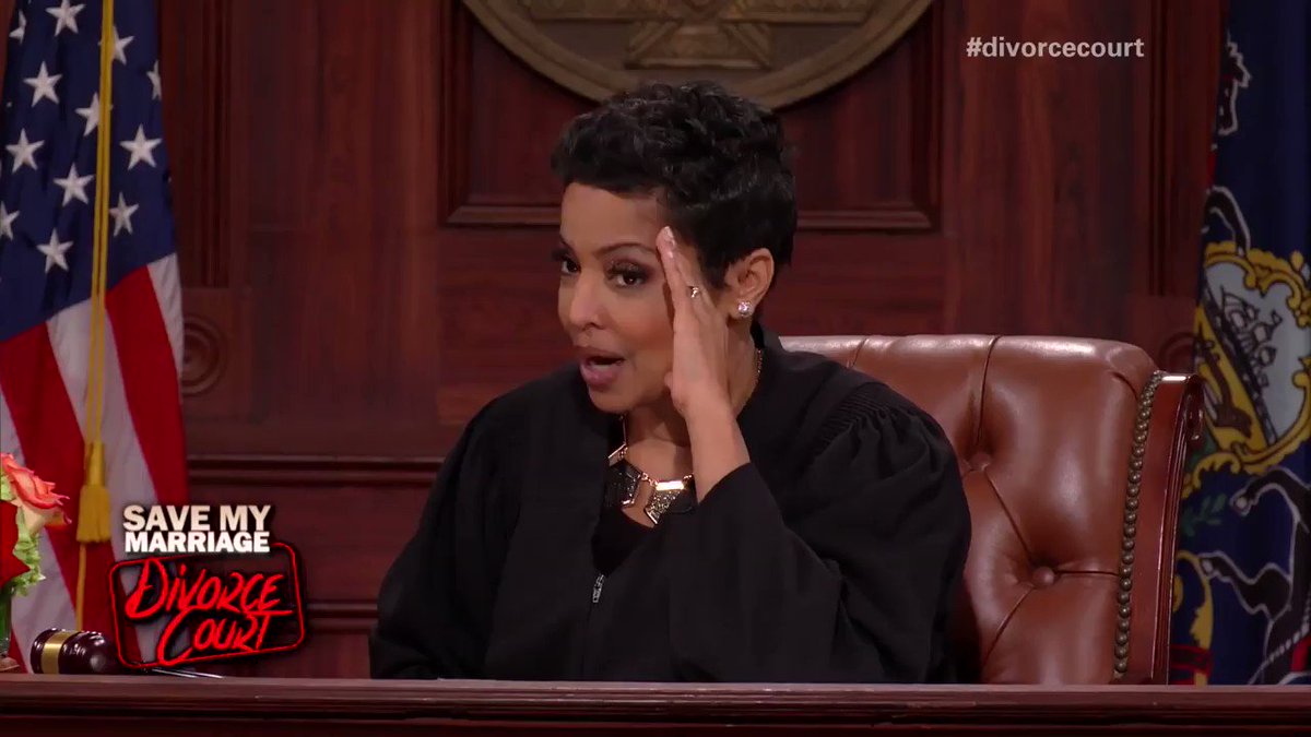 Judge Toler behind the bench on  Divorce Court 