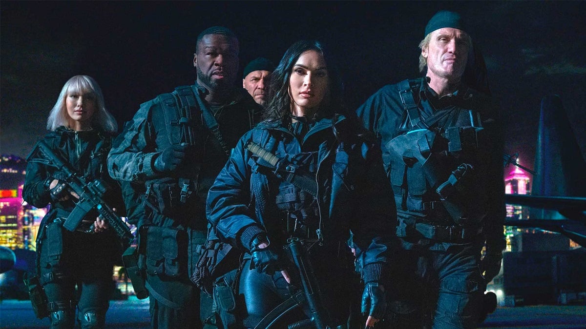 The cast of 'Expendables 4' led by Megan Fox. 