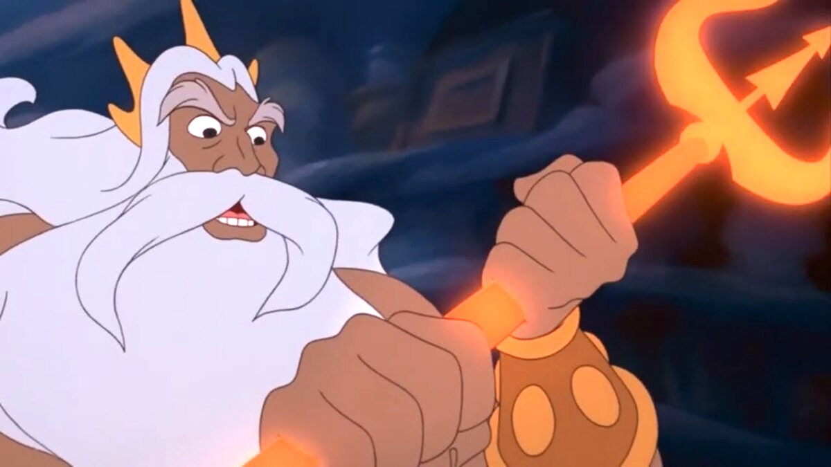 King Triton in the 1989 animated movie The Little Mermaid.