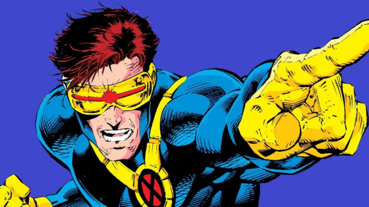 Cyclops circa 1993, pointing and grimacing