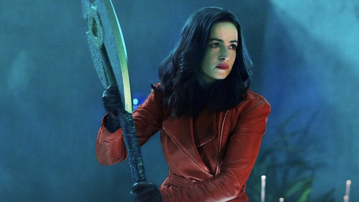 Laura Donnelly as Elsa Bloodstone in Werewolf by Night In Color poster crop.