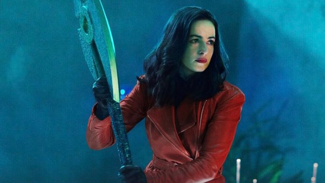 Laura Donnelly as Elsa Bloodstone in Werewolf by Night In Color poster crop.