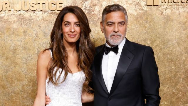 Amal Clooney and George Clooney attend the Clooney Foundation for Justice's 2023 Albie Awards at New York Public Library on September 28, 2023 in New York City. (Photo by Taylor Hill/WireImage)