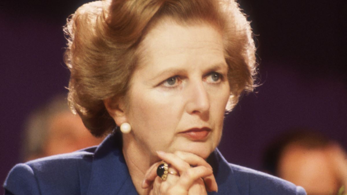 14th October 1981: British Conservative politician and first woman to hold the office of Prime Minister of Great Britain Margaret Thatcher at the Tory Party Conference in Blackpool. (Photo by Hulton Archive/Getty Images)