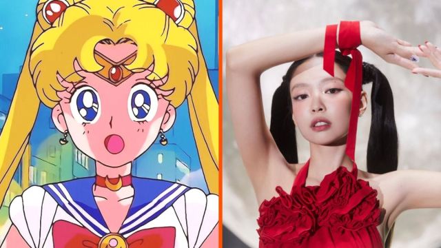 Montage of Sailor Moon and Jennie from Blackpink