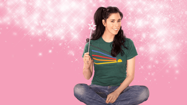 Sarah Silverman holding a magic wand in a promo photo for "The Sarah Silverman Program"