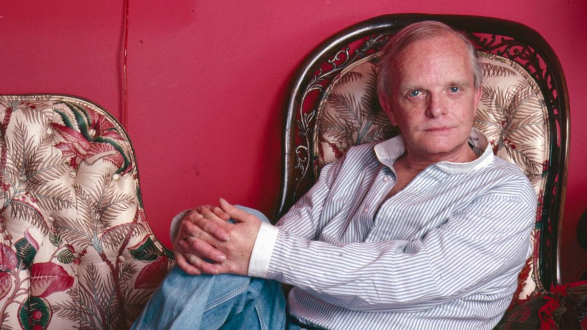 Author, screenwriter and playwright Truman Capote photographed in his United Nations Plaza residence in 1980.