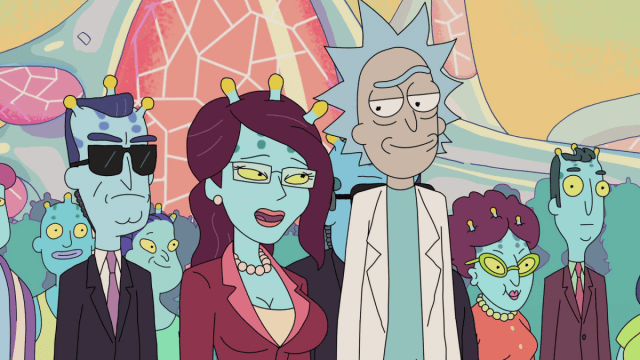Rick and Unity gazing at each other on Rick and Morty