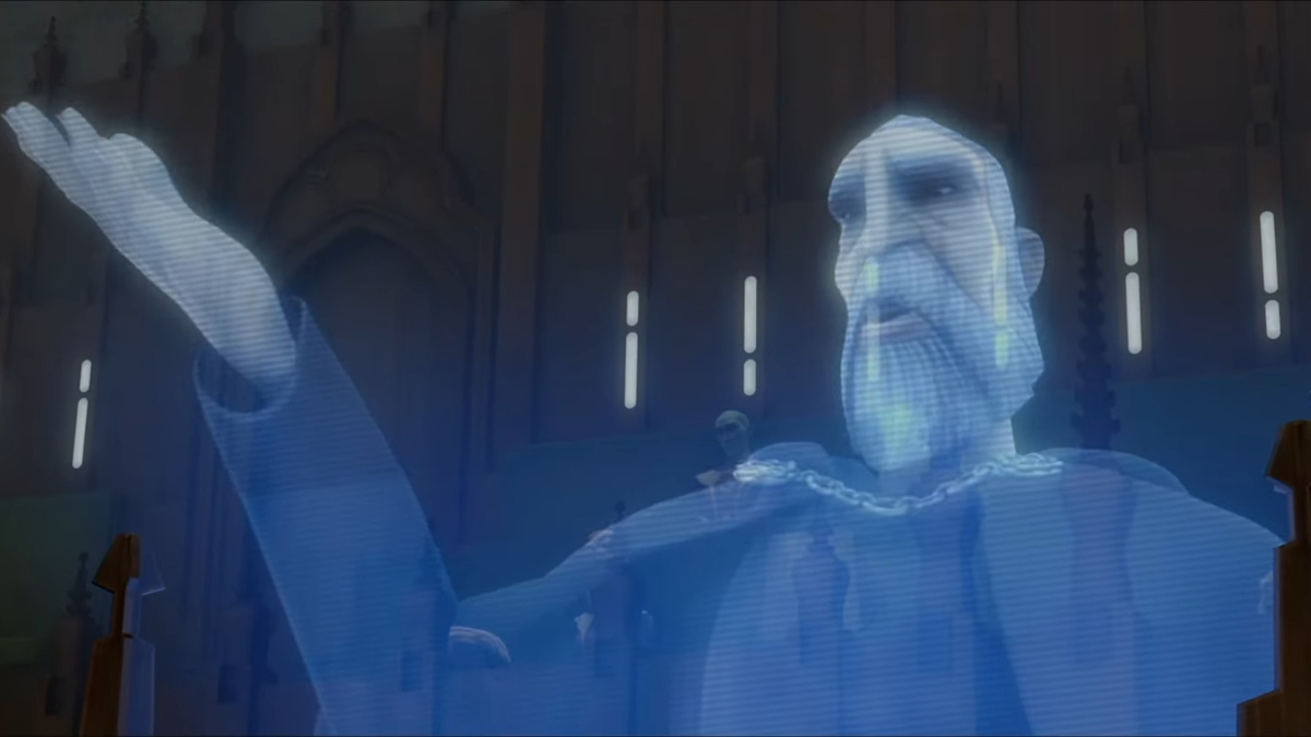 Hologram of Count Dooku talking