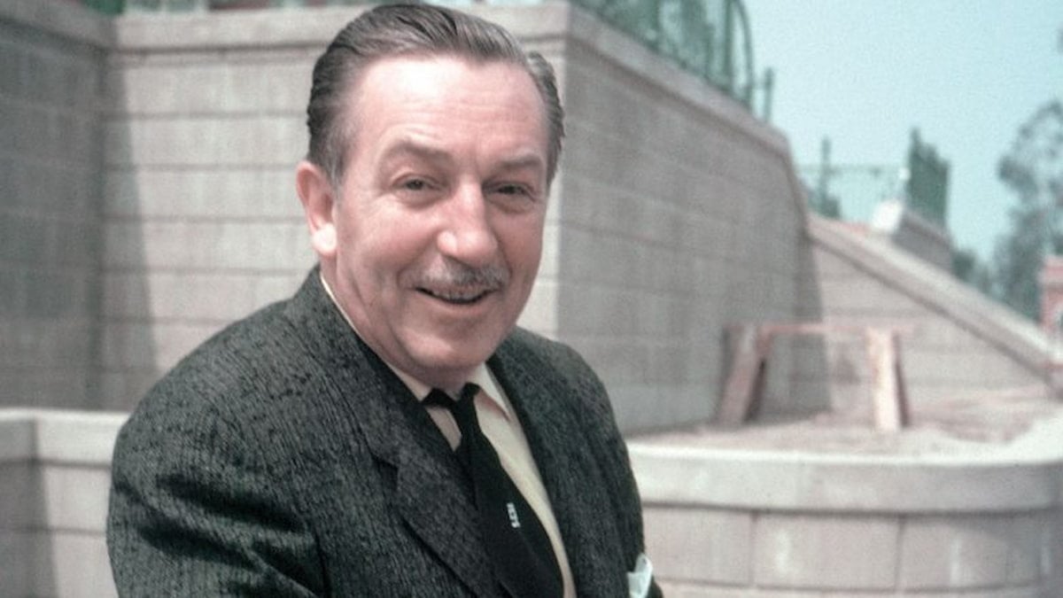 Walter Disney smiles for the camera. 