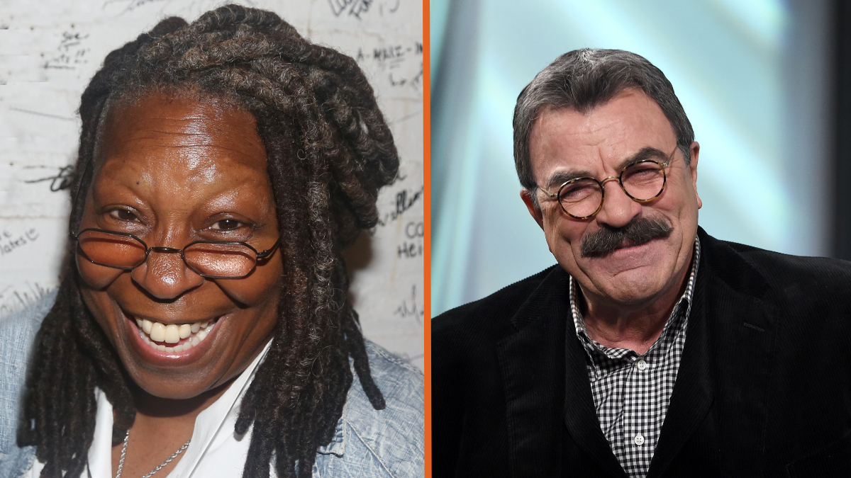 Whoopi Goldberg and Tom Selleck