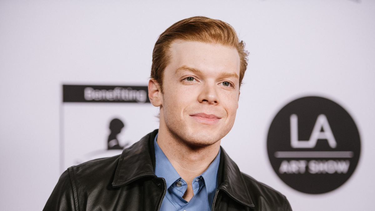 Cameron Monaghan arrives at the 2020 LA Art Show Opening Night at Los Angeles Convention Center.