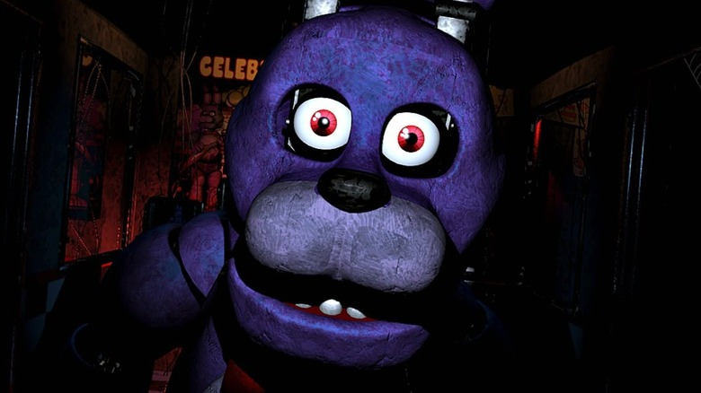 Bonnie is looking straight ahead in Five Nights at Freddy's. 