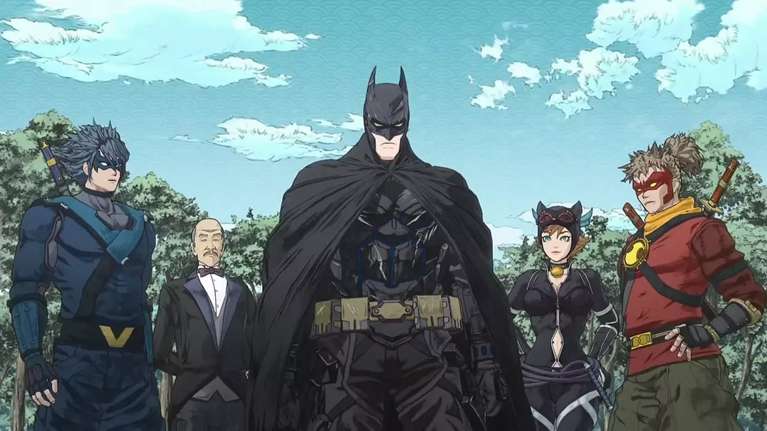 Batman is with a group of people in Ninja. 