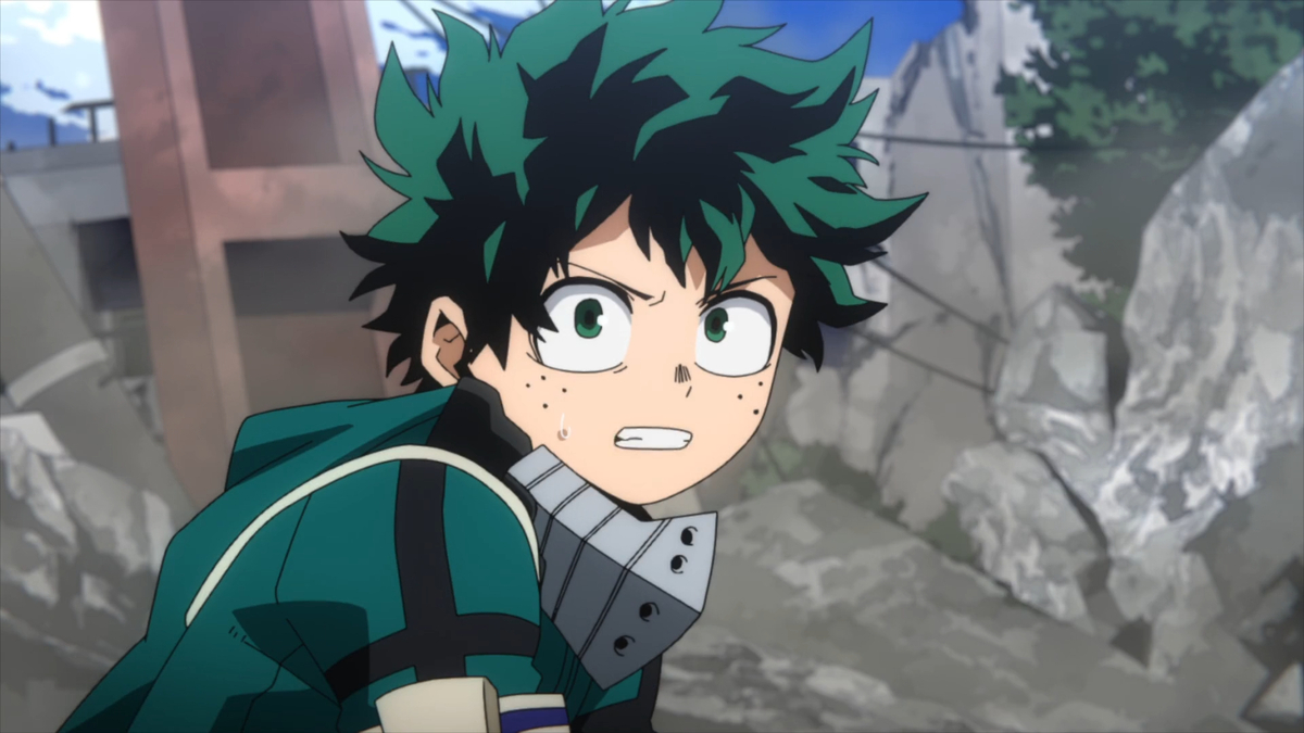 Izuku Midoriya looking worried in season 6 of 'My Hero Academia'.