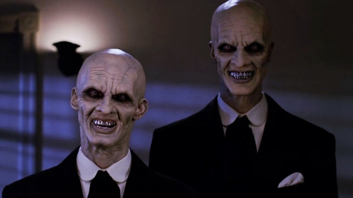 The Gentlemen grin at their victims in 'Buffy the Vampire Slayer' episode 'Hush.'