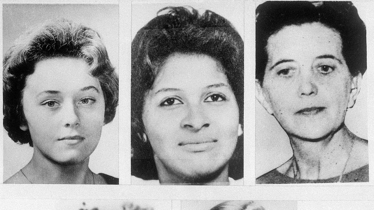 These file photos show three of the 13 women strangled in the Boston area over the past few years. Police feel that all may have been killed by the same man -- the infamous "Boston Strangler." Albert De Salvo has confessed that he is the strangler. The women are  Margaret Cadigan, Sophie Clark, and Anna E. Slessers