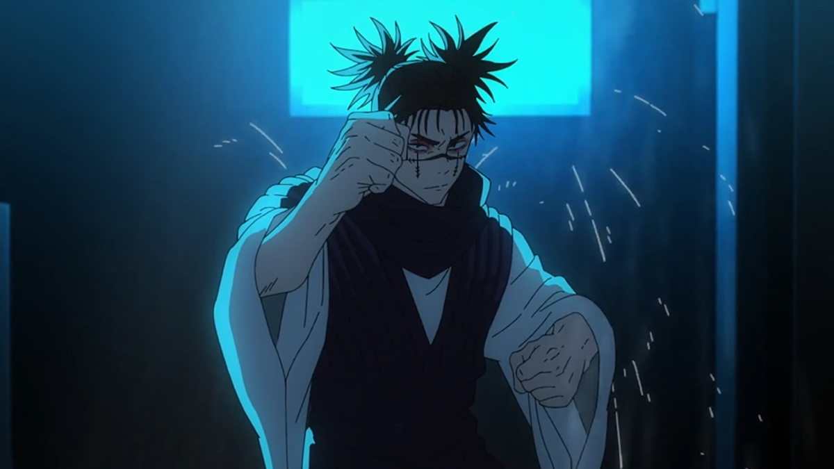 Choso with his fists up in Jujutsu Kaisen season 2, episode 13.