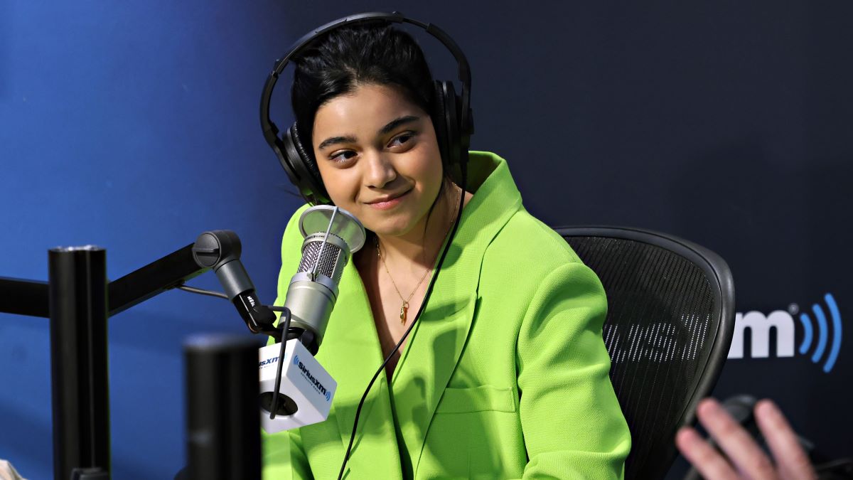  Iman Vellani visits the SiriusXM Studios on June 08, 2022 in New York City. (Photo by Cindy Ord/Getty Images)