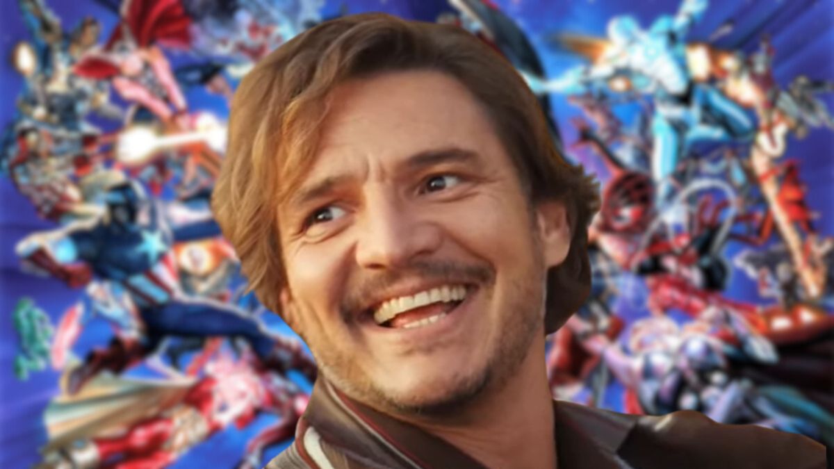 Pedro Pascal smiling meme superimposed over Secret Wars comic book art