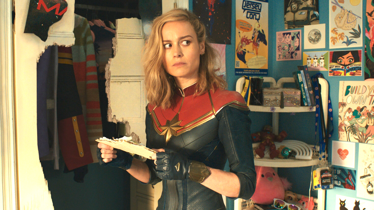 Brie Larson as captain marvel in the marvels