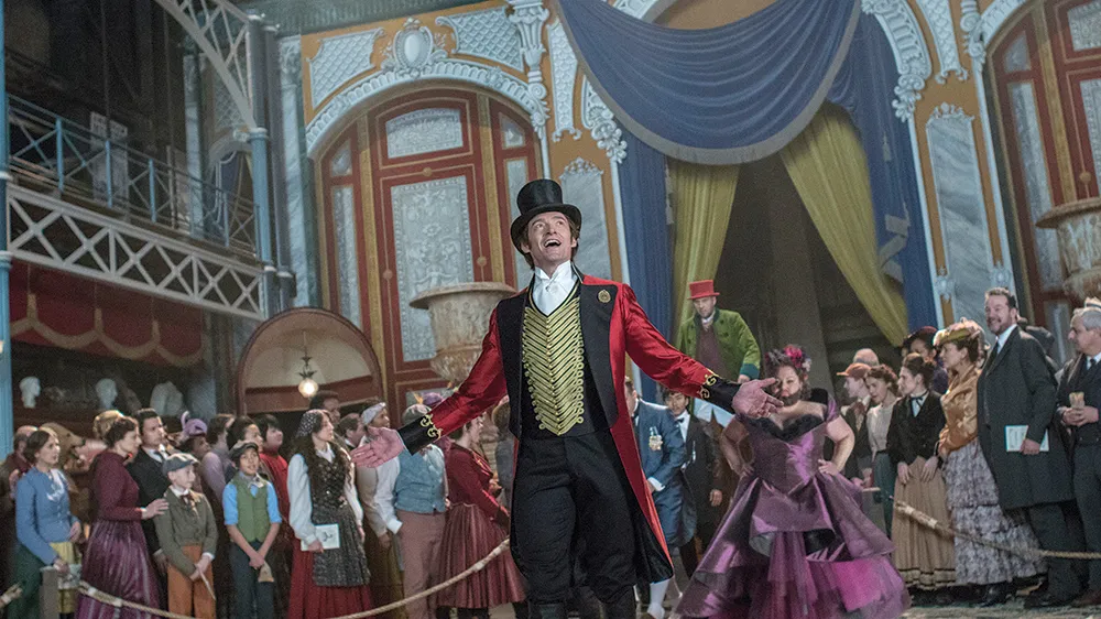 Hugh Jackman is singing as P.T. Barnum.