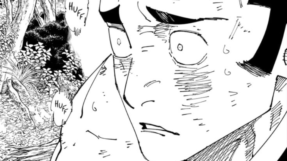 Takaba looking concerned in chapter 240 of the Jujutsu Kaisen manga.