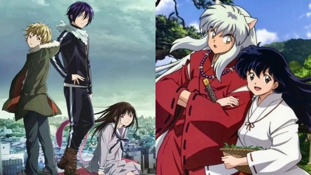 A split image of the anime ‘Noragami’ and ‘InuYasha’
