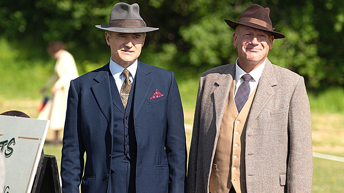 Tom Chambers as Inspector Sullivan and John Burton as Sergeant Goodfellow in 'Father Brown' Season 11 