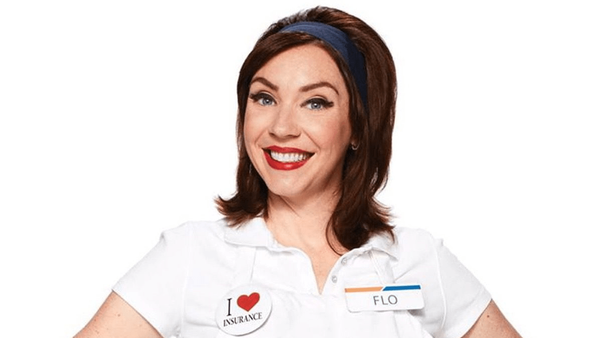 Flo from Progressive, smiling