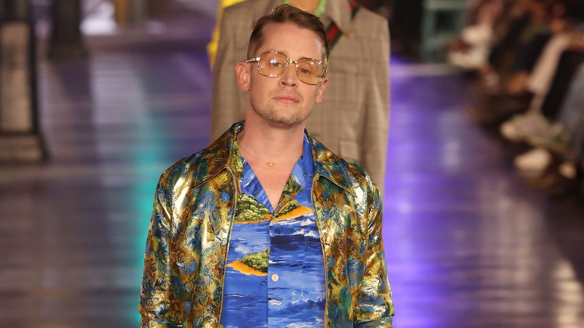 Macaulay Culkin walks the runway at the 2021 Gucci Love Parade down Hollywood Boulevard on November 02, 2021 in Hollywood, California. (Photo by Taylor Hill/WireImage)