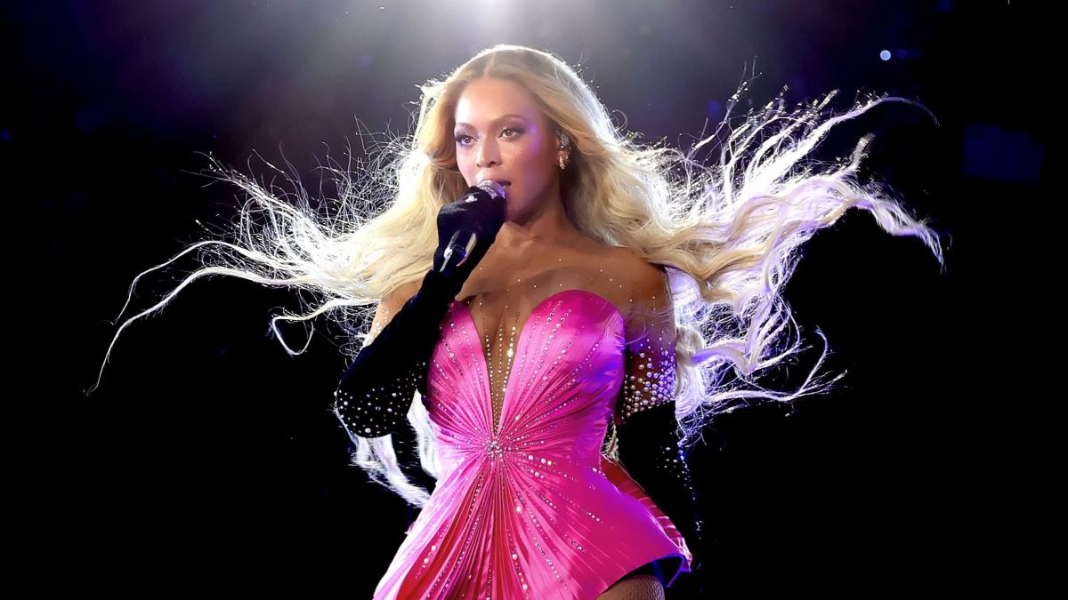 Beyoncé performs onstage during the "RENAISSANCE WORLD TOUR" at SoFi Stadium on September 01, 2023 in Inglewood, California. (Photo by Kevin Mazur/WireImage for Parkwood)