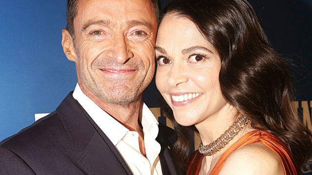 NEW YORK, NEW YORK - FEBRUARY 10: Hugh Jackman and Sutton Foster pose at the opening night of "The Music Man" on Broadway at The Winter Garden Theater on February 10, 2022 in New York City.