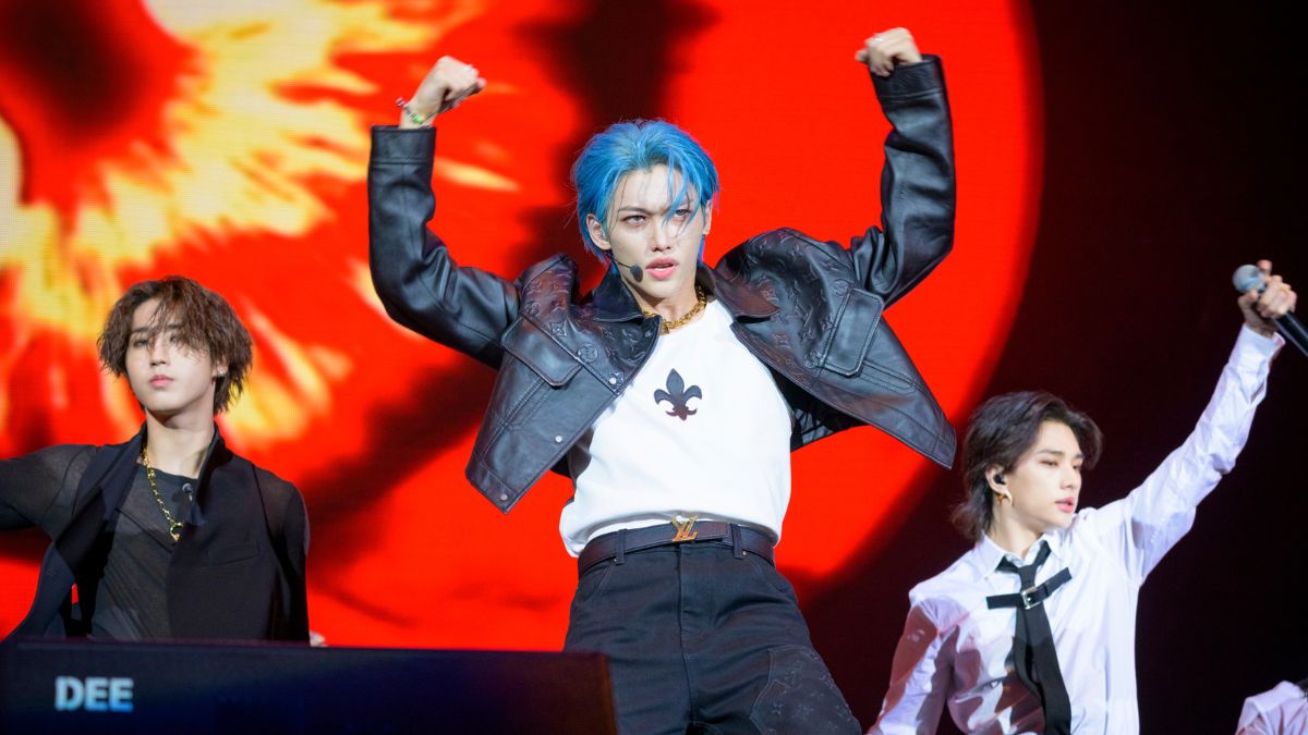 PARIS, FRANCE - JULY 21: K-Pop boy band, Stray Kids performs onstage during the Lollapalooza Paris Festival - Day One on July 21, 2023 in Paris, France. (Photo by Kristy Sparow/Getty Images)