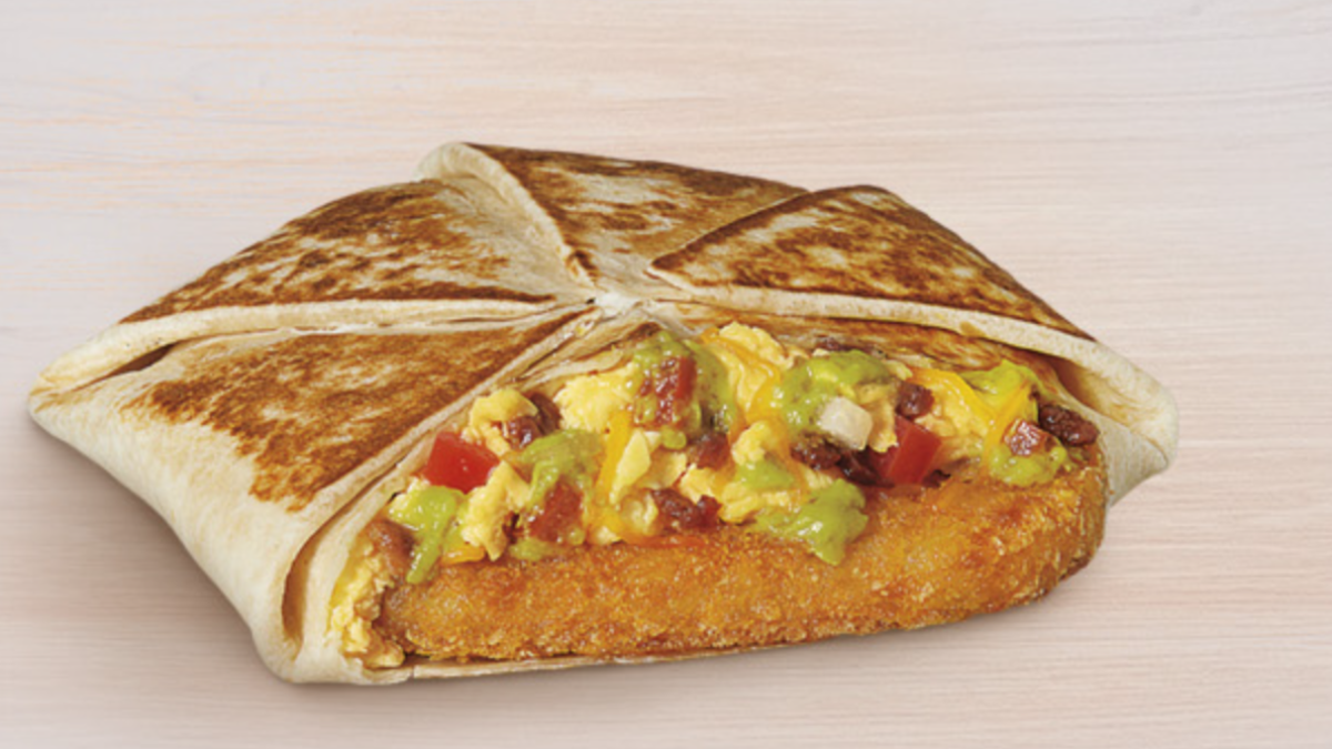 Breakfast crunchwrap from Taco Bell