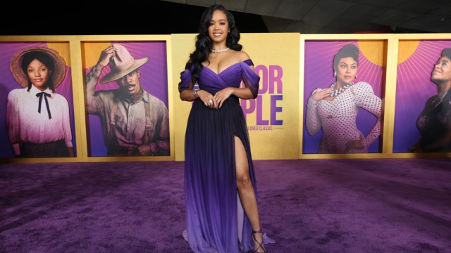 H.E.R. attends the Los Angeles Premiere of Warner Bros.' "The Color Purple" at Academy Museum of Motion Pictures on December 06, 2023 in Los Angeles, California.