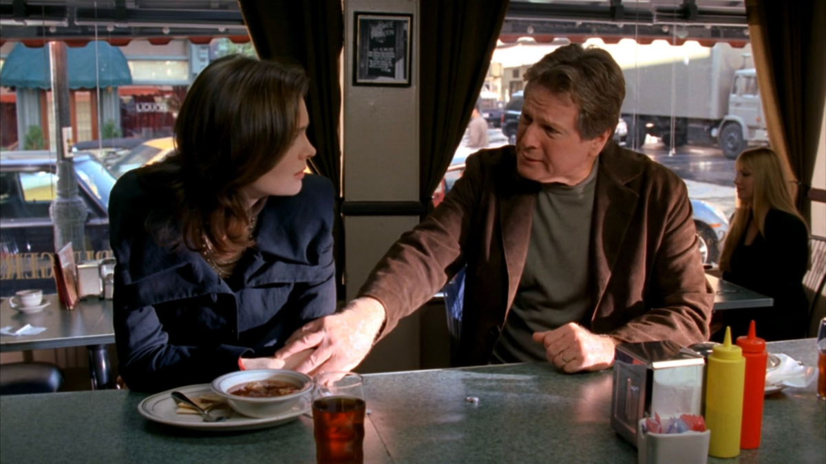 Emily Deschanel as Brennan and Ryan O'Neal as Max in Bones