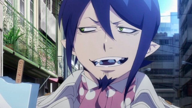 Mephisto Pheles from the anime, ‘Blue Exorcist’ smirking