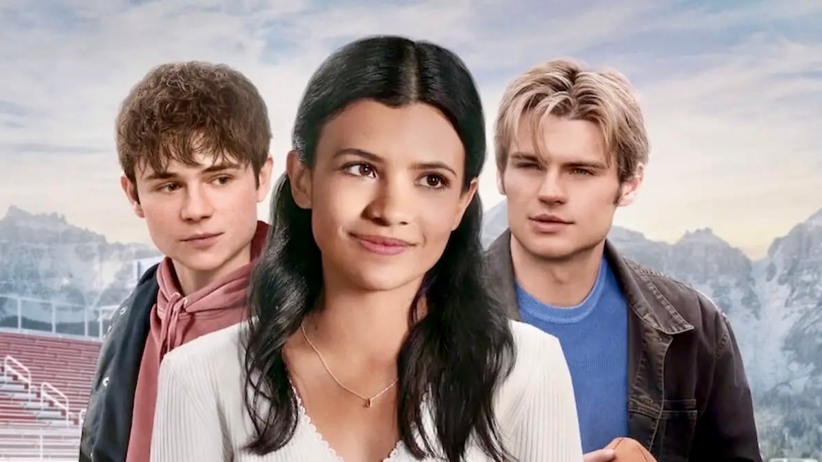 From L-R: Ashby Gentry, Nikki Rodriguez, and Noah Lalonde smiling in a promotional image for the Netflix teen drama ‘My Life With The Walter Boys.’