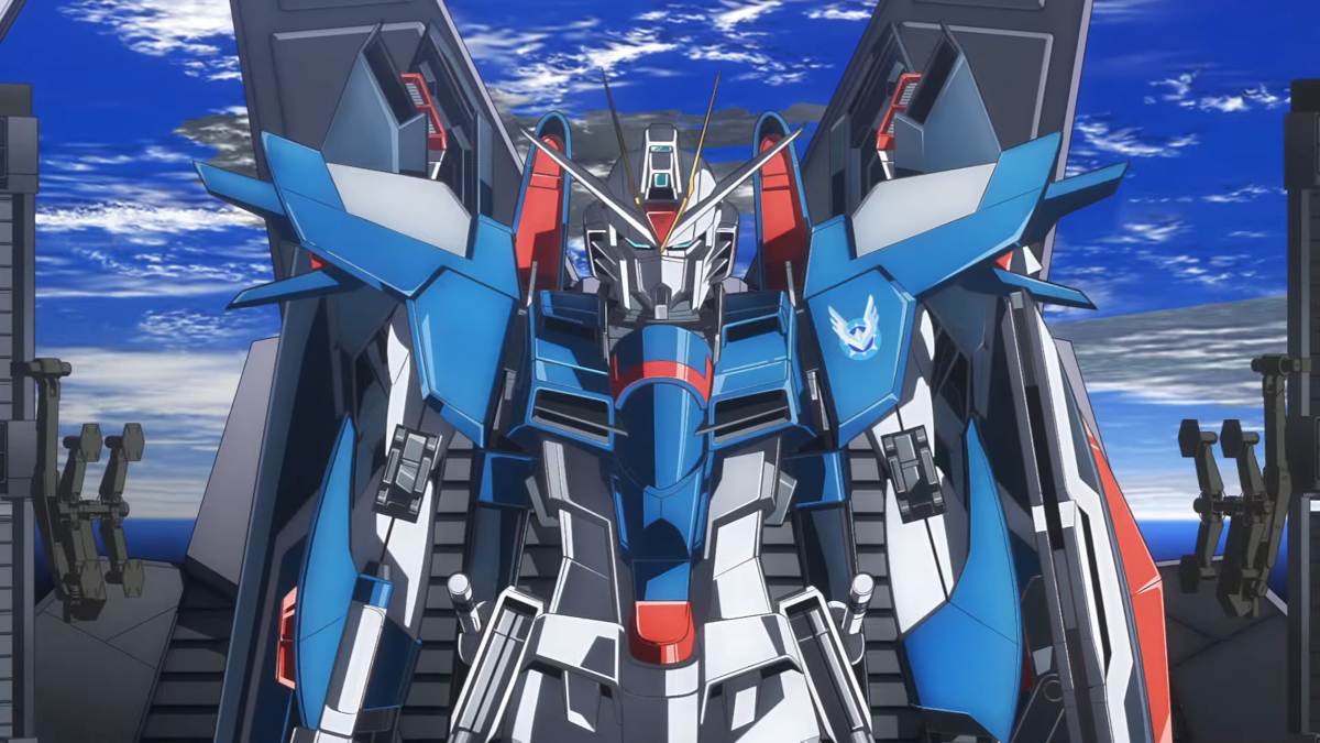 The Rising Freedom Gundam in the 'Mobile Suit Gundam SEED Freedom' movie.