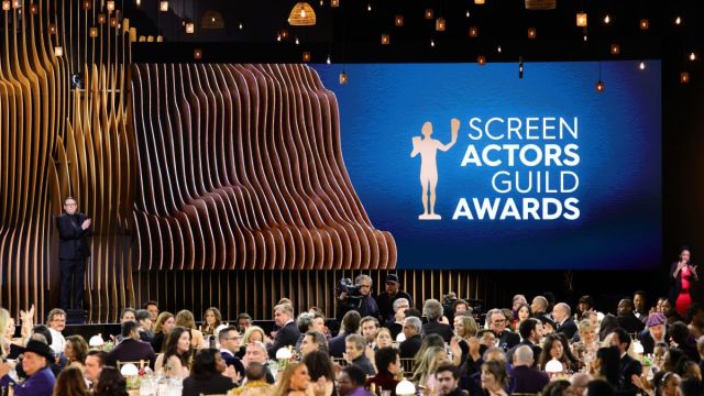 Duncan Crabtree-Ireland, SAG-AFTRA National Executive Director and Chief Negotiator, speaks onstage during the 30th Annual Screen Actors Guild Awards at Shrine Auditorium and Expo Hall on February 24, 2024 in Los Angeles, California. (Photo by Matt Winkelmeyer/Getty Images)
