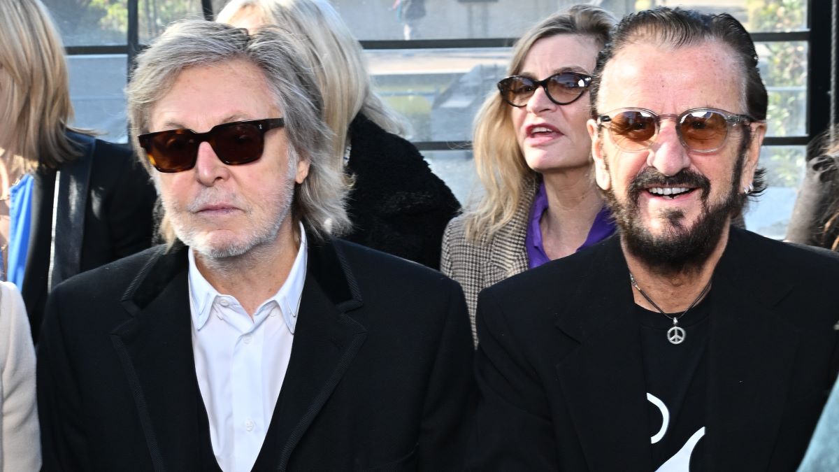 Sir Paul McCartney and Sir Ringo Starr attend the Stella McCartney Womenswear Fall/Winter 2024-2025 show as part of Paris Fashion Week on March 04, 2024 in Paris, France. (Photo by Stephane Cardinale - Corbis/Corbis via Getty Images)