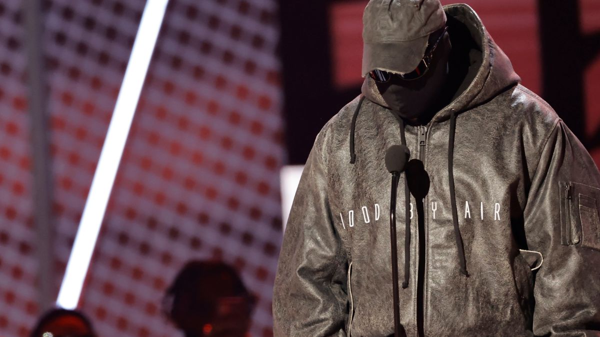 LOS ANGELES, CALIFORNIA - JUNE 26: Kanye West onstage during the 2022 BET Awards at Microsoft Theater on June 26, 2022 in Los Angeles, California. (Photo by Kevin Winter/Getty Images)