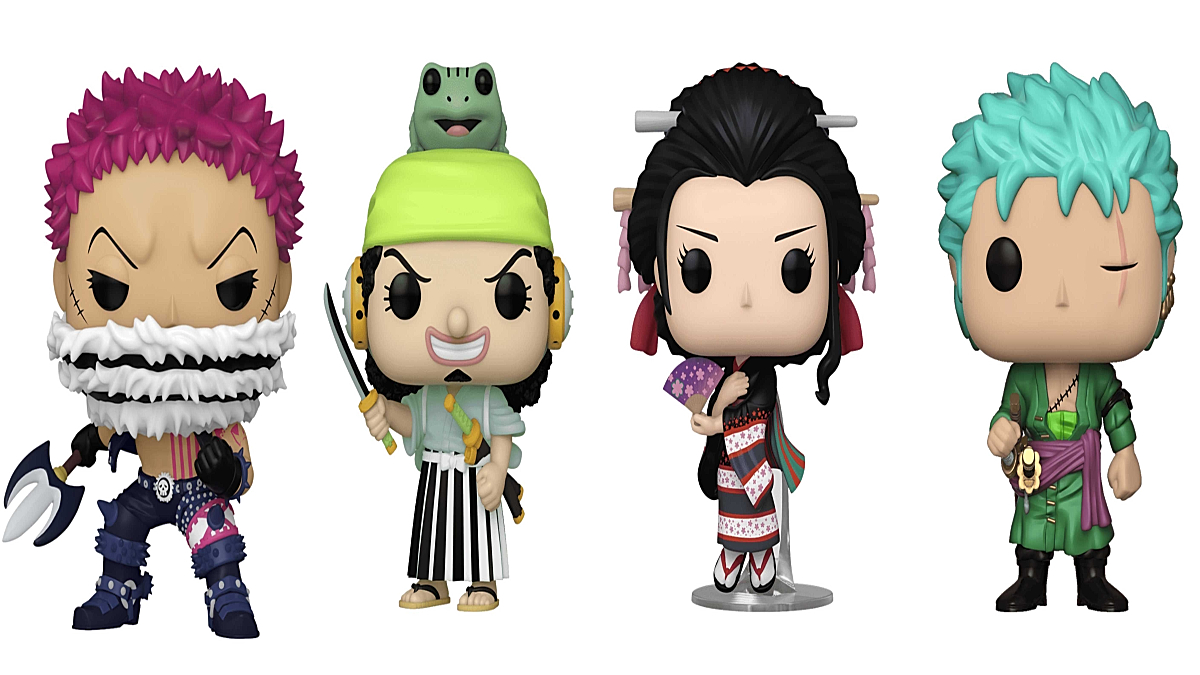 Katakuri, Usohachi, Orobi, and Roronoa Zoro Funko Pops!