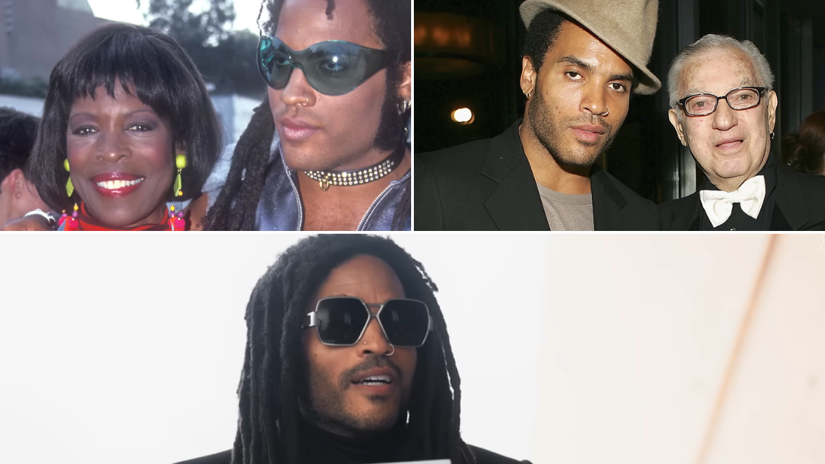 Lenny Kravitz and his parents montage