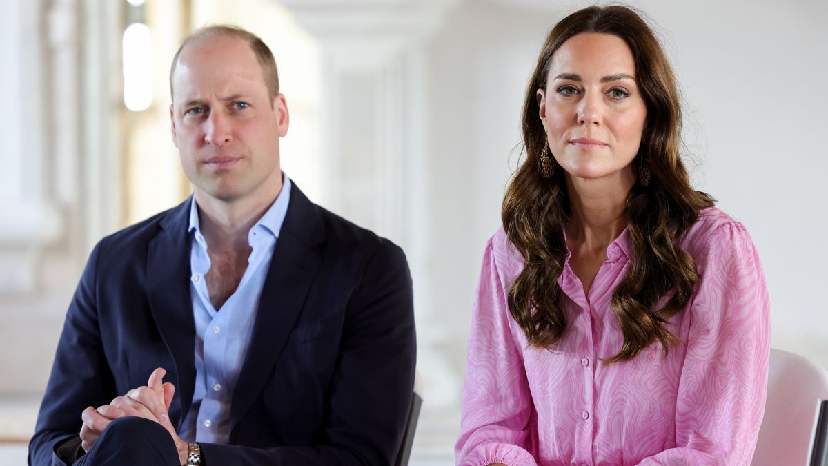 Prince William, Duke of Cambridge and Catherine, Duchess of Cambridge during a visit to Daystar Evangelical Church on March 26, 2022 in Great Abaco, Bahamas. Abaco was dramatically hit by Hurricane Dorian, It damaged 75% of homes across the chain of islands and resulted in tragic loss of life. During their visit to the Church they will hear first-hand what it was like to be on the island at the point the hurricane hit, and how people have come together to support each other during an incredibly difficult time. The Duke and Duchess of Cambridge are visiting Belize, Jamaica and The Bahamas on behalf of Her Majesty The Queen on the occasion of the Platinum Jubilee. The 8 day tour takes place between Saturday 19th March and Saturday 26th March and is their first joint official overseas tour since the onset of COVID-19 in 2020. (Photo by Chris Jackson/Getty Images)